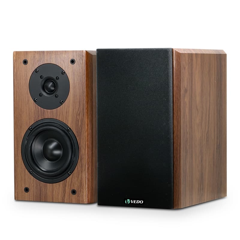 VEDO Caixa Som Passiva Falante HiFi 200W RMS Speaker Passiva Caixa De Som Surround De Madeira Para Home Theater