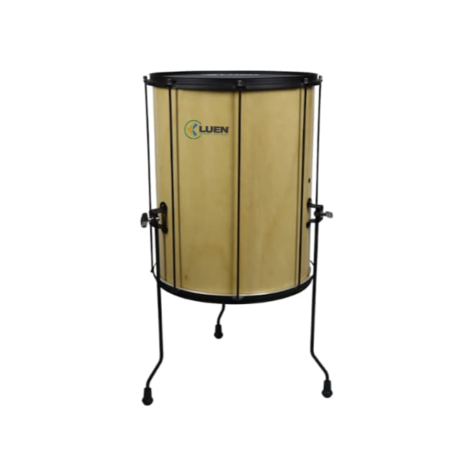 Surdo Luen 60x18 com Pés Pele Korino Aro Chapa Preto Verniz 20607
