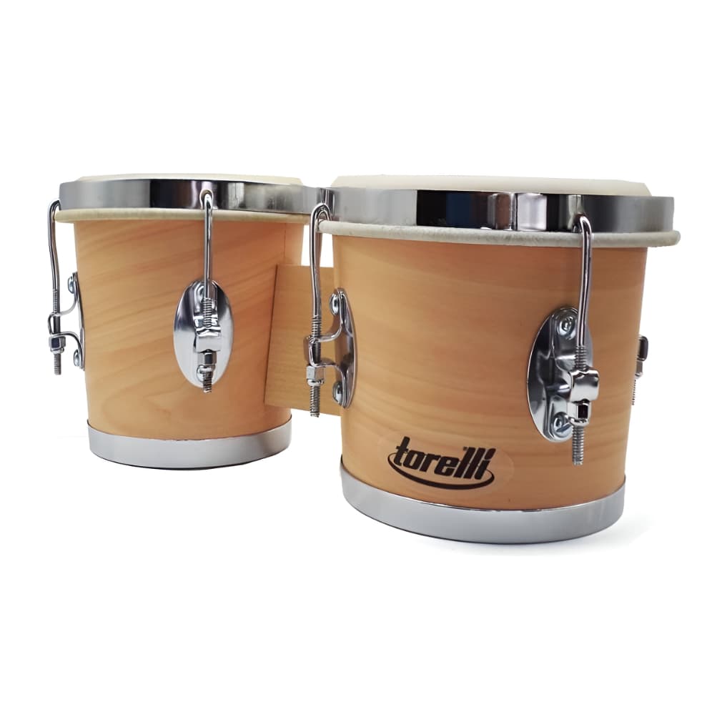 Bongo Natural 7x8 Torelli Tb011 Com Chave Natural Marrom-claro