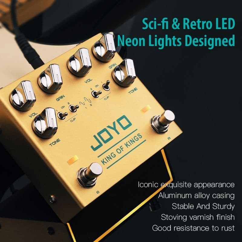 Pedal Joyo King Of Kings R-20 Para Guitarra Overdrive Distorção do Clean ao Boost True By Pass.
