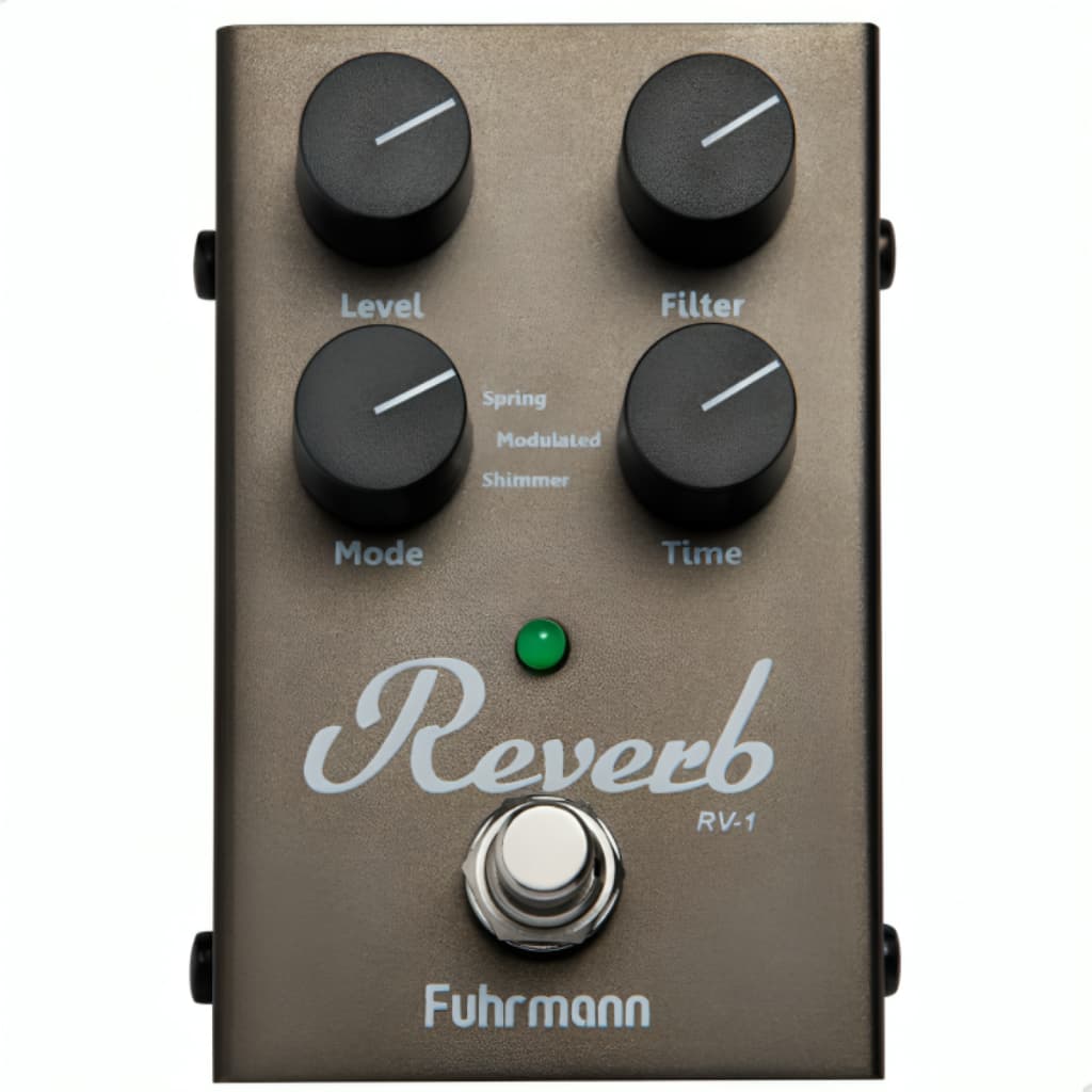 Pedal Digital de Efeito Fuhrmann Reverb RV-1 para Guitarra - Pedal de Efeito de Reverb