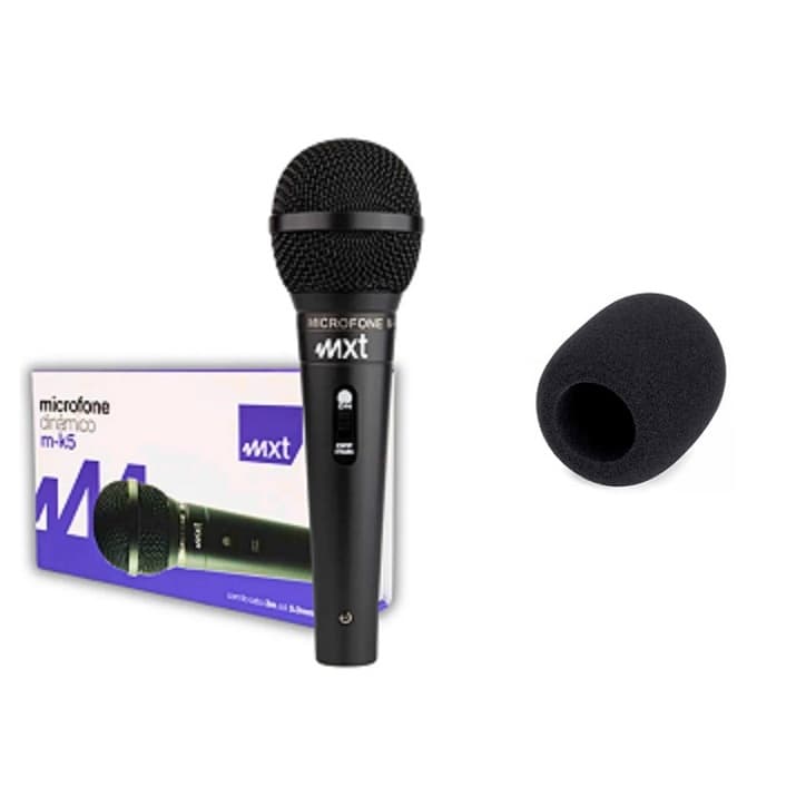 Microfone dinâmico MXT M-K5 com espuma preta