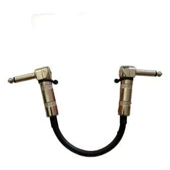 Cabo de pedal P10 a P10 15 cm dourado com conectores pretos