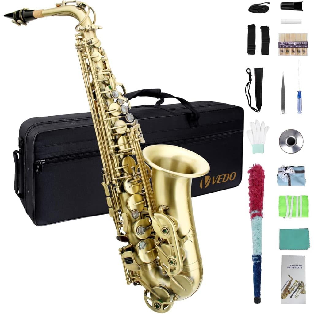 Saxofone alto nível E, saxofone para iniciantes, saxofone para estudantes, saxofone alto, saxofone para iniciantes