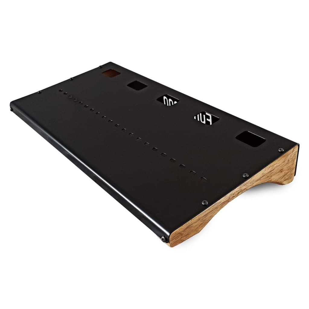 Pedalboard Luxo Detalhe Em Madeira Universal Com Velcro Cor Preto Fuhrmann PB5