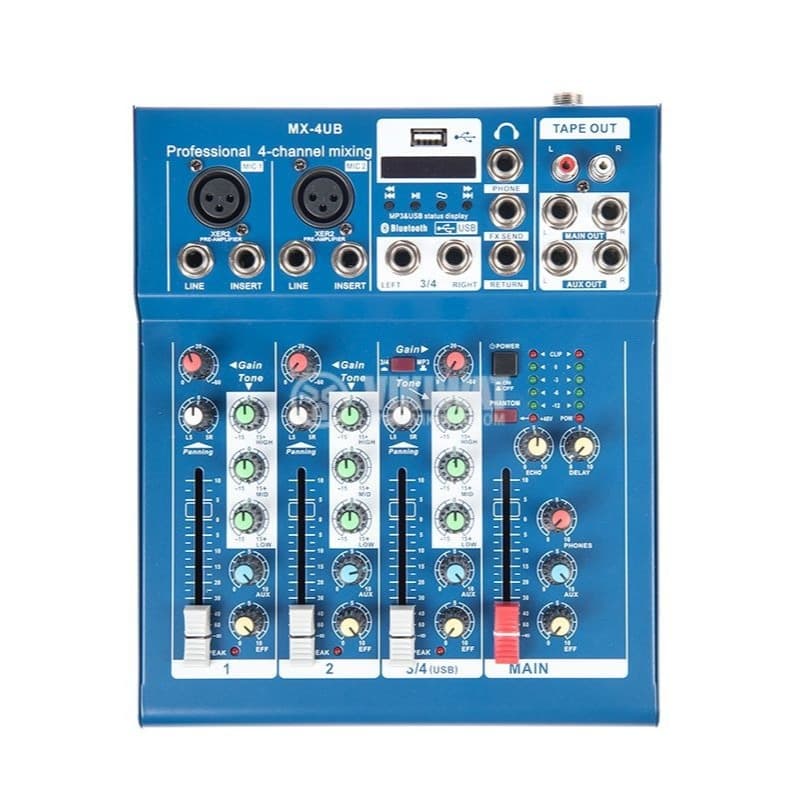 Mesa De Som Mixer KTS  F4 usb 4 Canais Leitor Usb Mescladorde  Som Bivolt