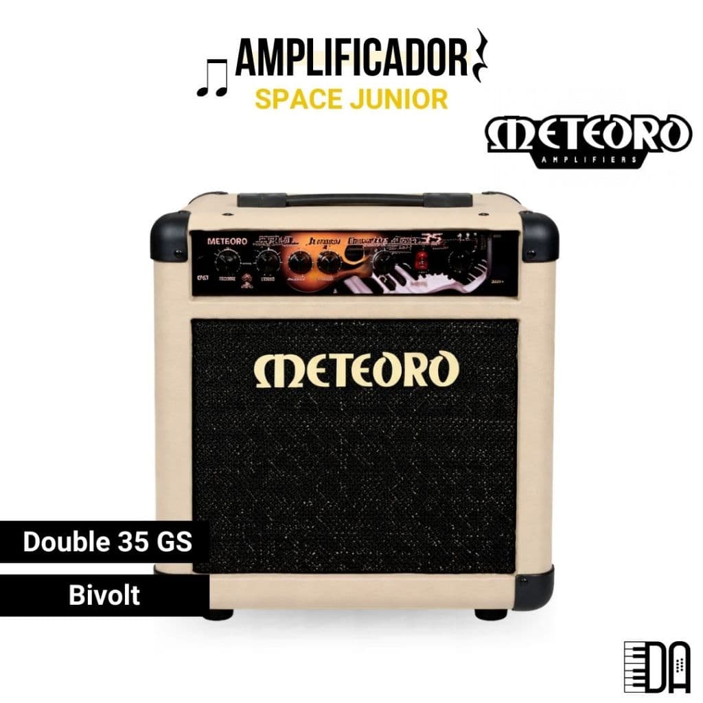 Amplificador Meteoro Space Jr 35 Double para Guitarra Violão Teclado Bivolt 50w Rms Creme 127/220v