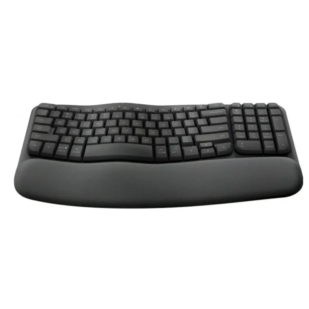 Teclado Ergonômico Sem Fio Logitech Wave Keys - Grafite Teclado Ergonômico Sem Fio Logitech Wave Keys - Grafite Teclado
