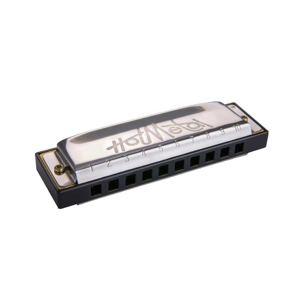 Gaita Harmónica Hot Metal Gaita Diatônica em A (Lá) Gaita de Boca Profissional Gaita Hohner 10Furos