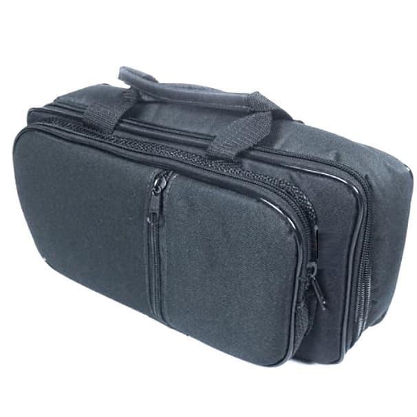 Case para Clarinete Almofadado com Bolso cor Preto Resistente Nylon 600