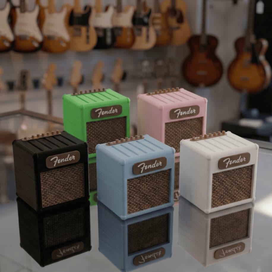 Porta-Palhetas Guitarra Fender – Mini Amplificador Suporte para Palhetas – Palhetas