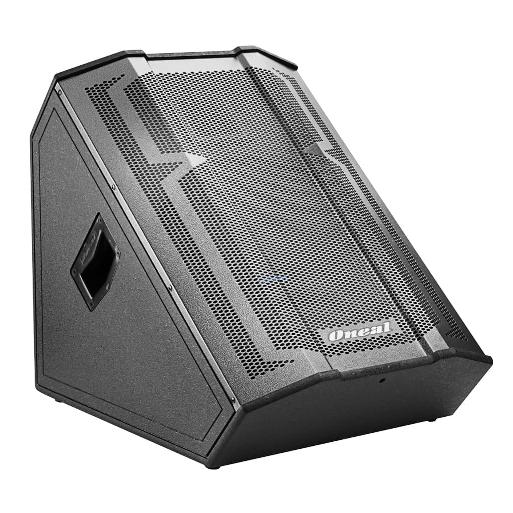 Caixa De Som Monitor Passivo 100W Retorno De Palco 124dB Profissional Oneal OBM1315+ preta com grade ventilada