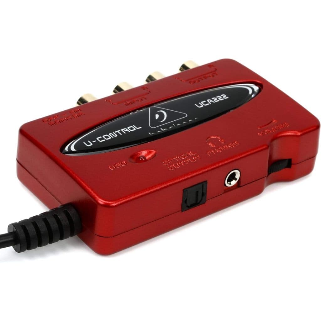 Interface de áudio Behringer U-CONTROL UCA222 Ultra-Low Latency 2 In/2 Out USB Audio Interface with Digital Output