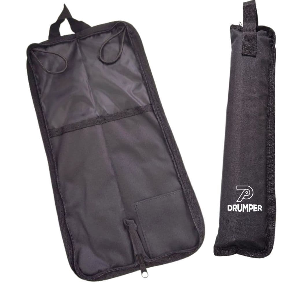 Bag Capa Porta Baquetas Compacto para até 4 Pares de Baquetas Alça para Prender no Surdo