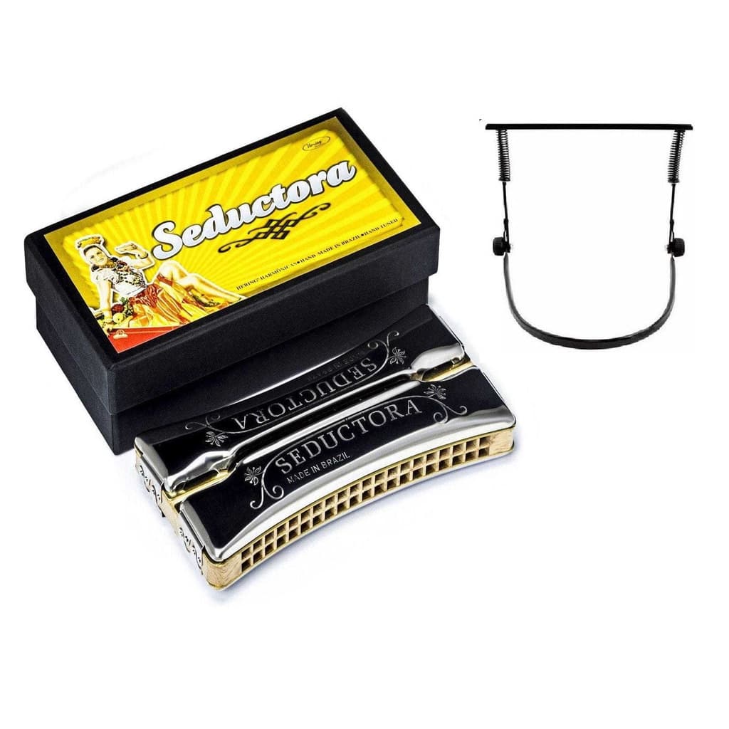 Kit Gaita de Boca Dupla em C/G 80 Vozes Seductora + Segurador para Gaita S150 - Hering
