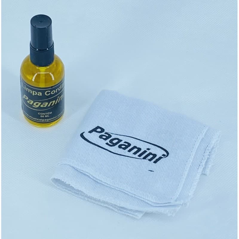 Kit limpa cordas Paganini limpador + flanela para todos os tipos de instrumentos misicais de corda