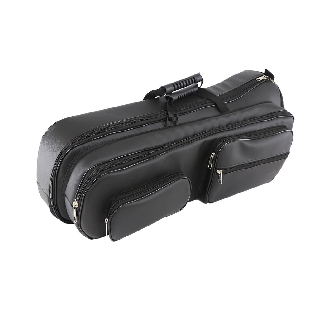Capa Bag Trombone Curto Couro Sintético Pelúcia - Preto