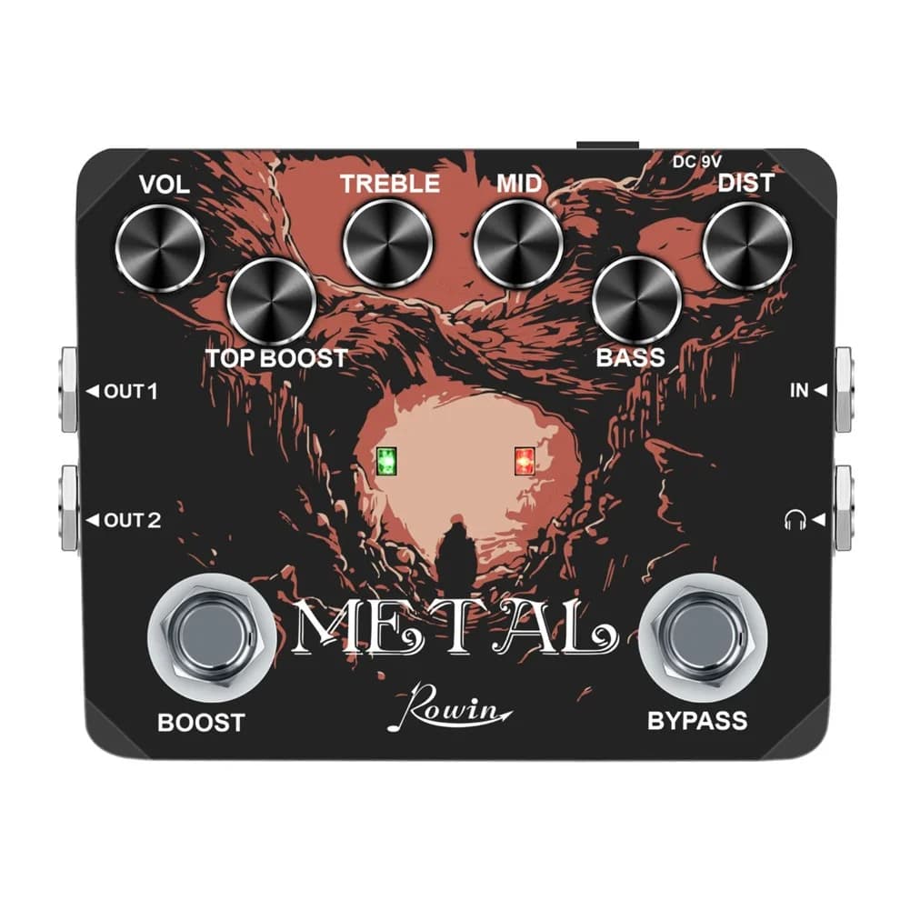 Rowin Pedal De Guitarra Elétrica , Distorção De Metal Pesado , Duplo 80s E 90s , Efeito De Som De Rock Final , Saída De 
