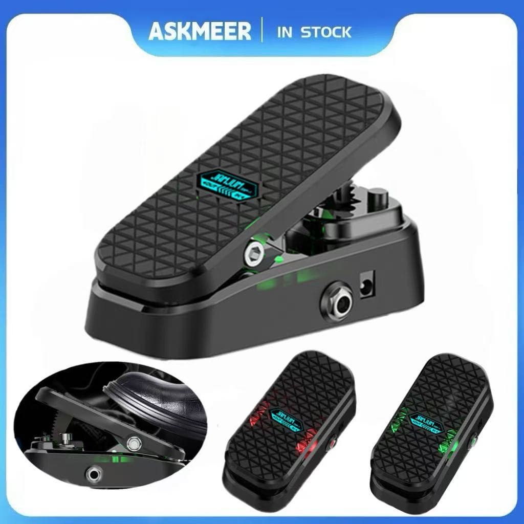 Pedal de Volume Wah 2 em 1 para Guitarra, Efeito Ativo, Controle Mini Portátil, Predominante Cor Preto
