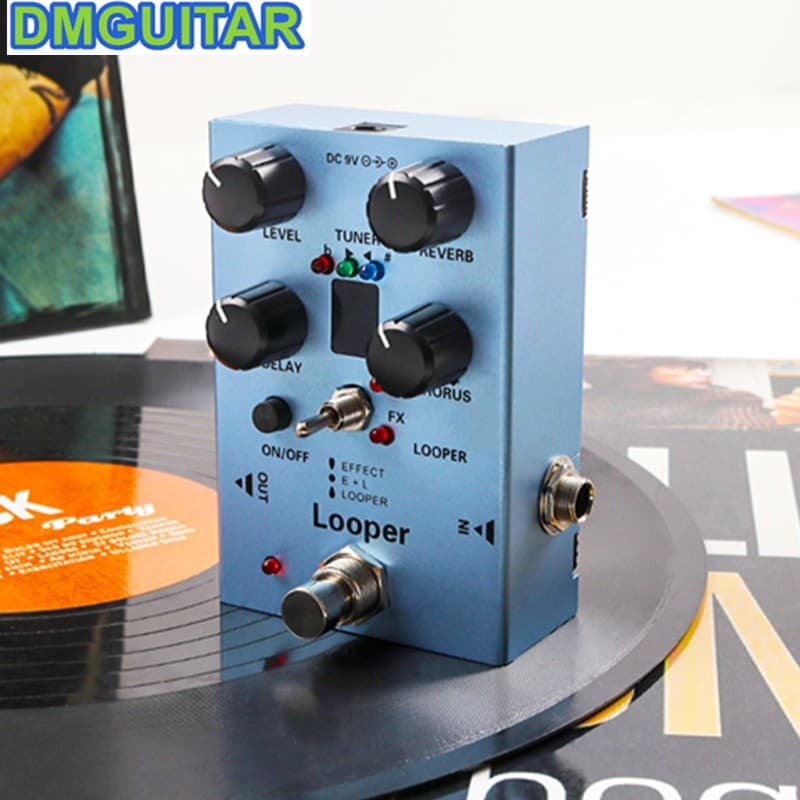 Pedal de looper de guitarra multi-efeito 40s com atraso, coro, reverb e sintonizador