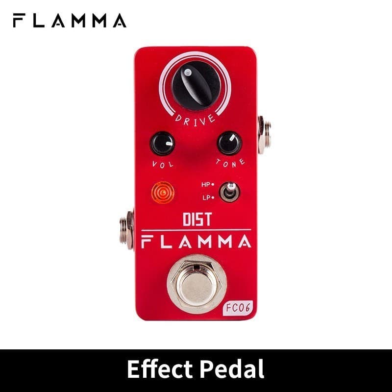FLAMMA FC06 Pedal De Distorção Para Guitarra Elétrica Efeitos Mini True Bypass Com Fonte De Alimentação