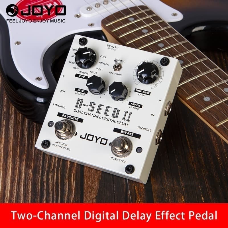 JOYO D-SEED-II Pedal De Efeitos De Guitarra Dual Channel Digital Delay Looper Função De Gravação Simulação Reversos Anal