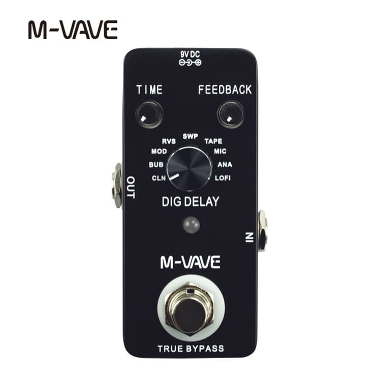 CUVAVE Guitarra stompbox Atraso overdrive DIGITAL DELAY Efeito pedal Dispositivo De Efeitos Musicais