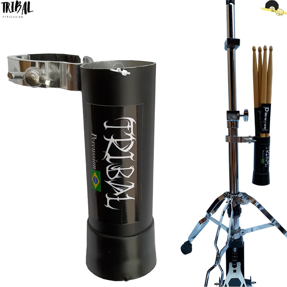 Suporte/Porta baquetas Tribal Percussion - Leve discreto e cabe até 6 baquetas