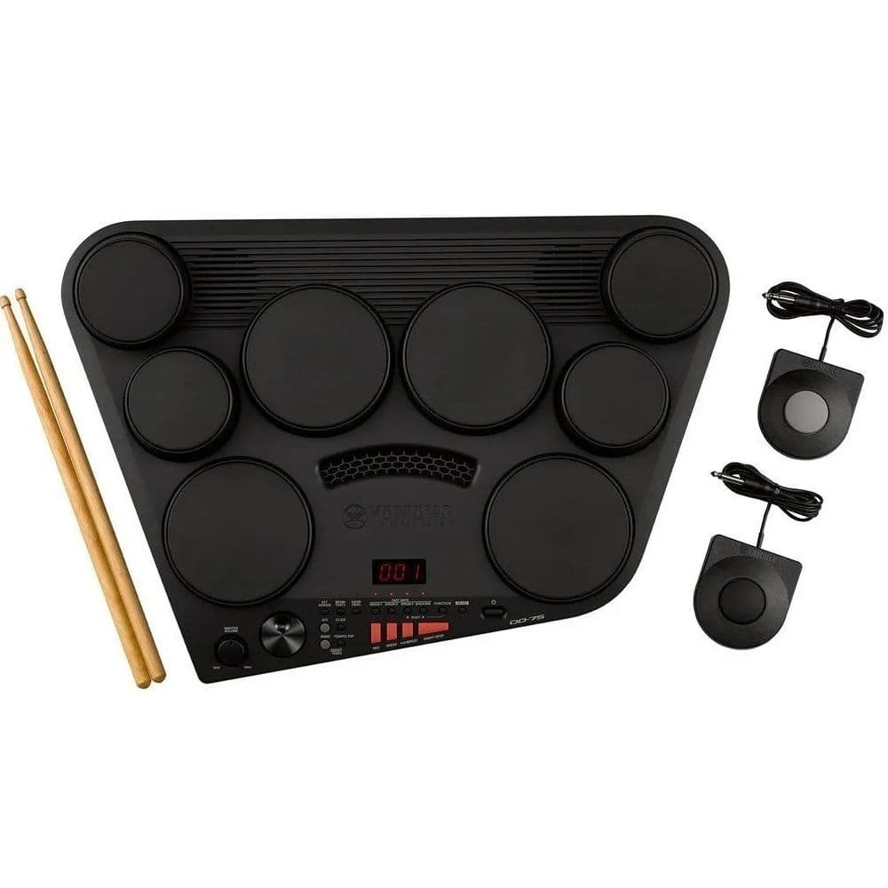 Bateria Eletrônica DD 75 Preta com Fonte Yamaha