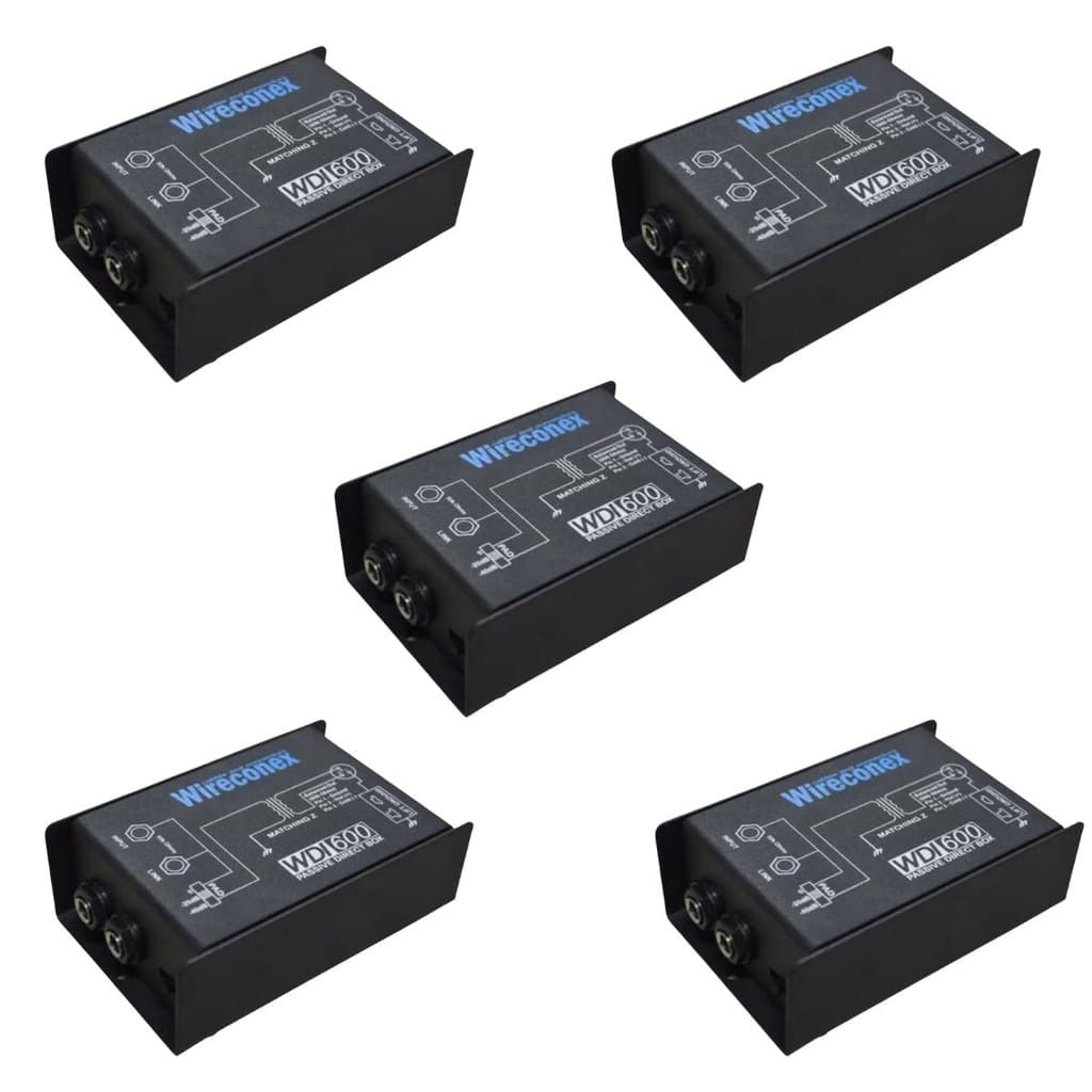 Kit com cinco Direct Box Passivo Wireconex WDI600
