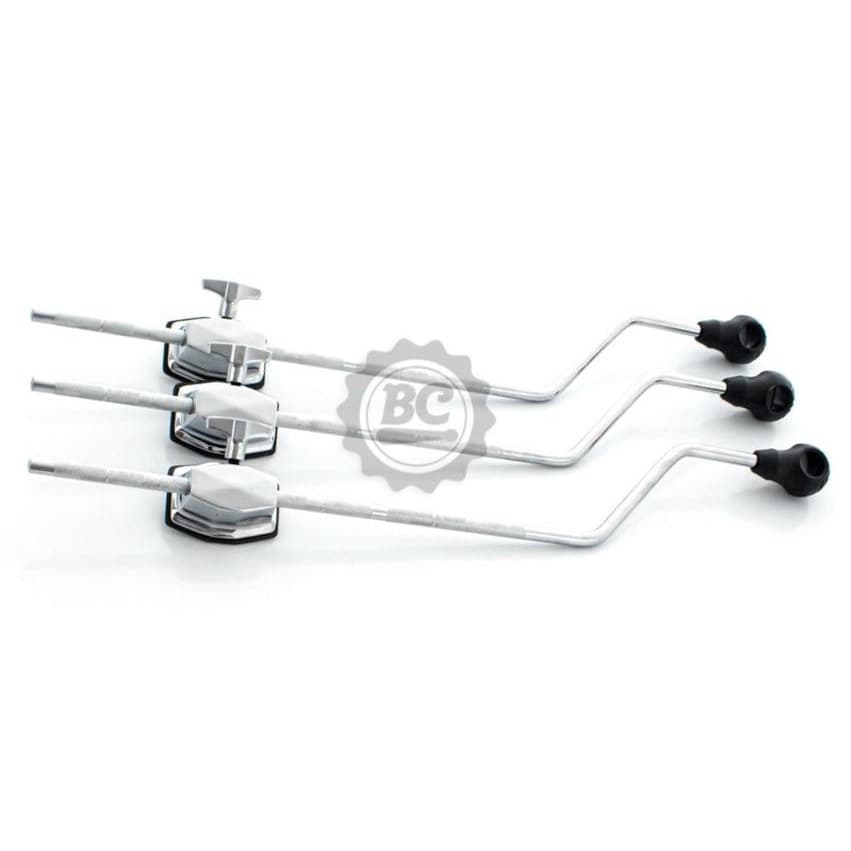 Pés de Surdo e Canecas Torelli TTS49 Kit com 3 Pés de Surdo Air Seal e 3 Canecas Cromadas