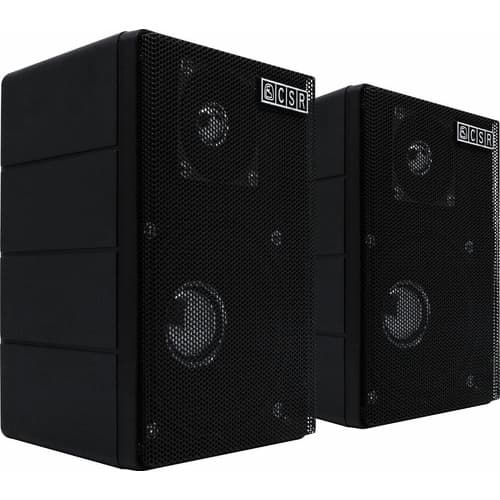 KIT 2 CAIXA DE SOM AMBIENTE 40W PASSIVA PRETA CSR 75M CSR