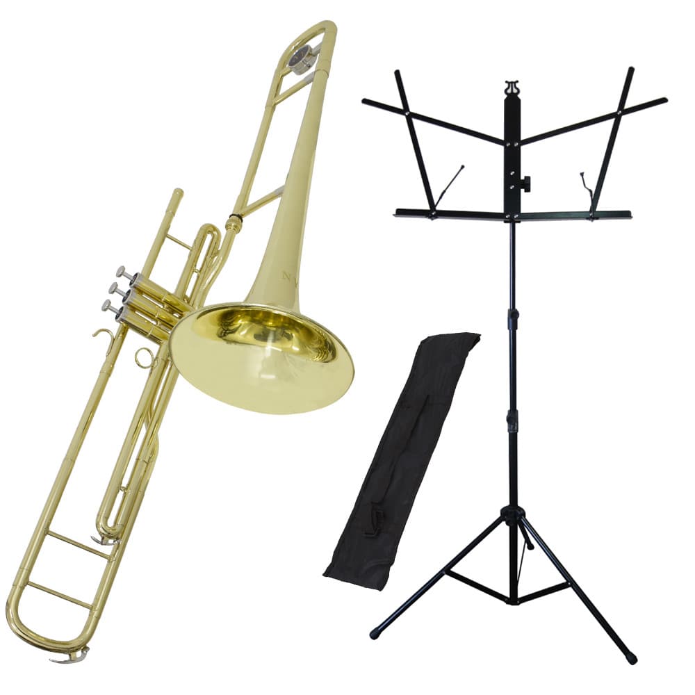 Kit Trombone de Pisto Tenor TB 200PD New York + Estante de Partitura S1