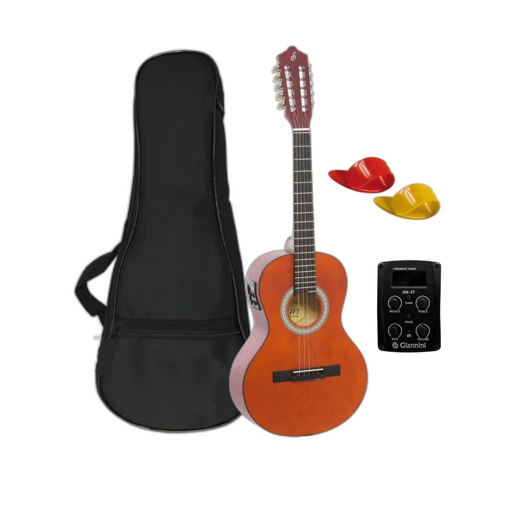 Viola Caipira Elétrica 10 Cordas Giannini Start VS-14 EQ NS Natural Verniz Brilhante + Capa