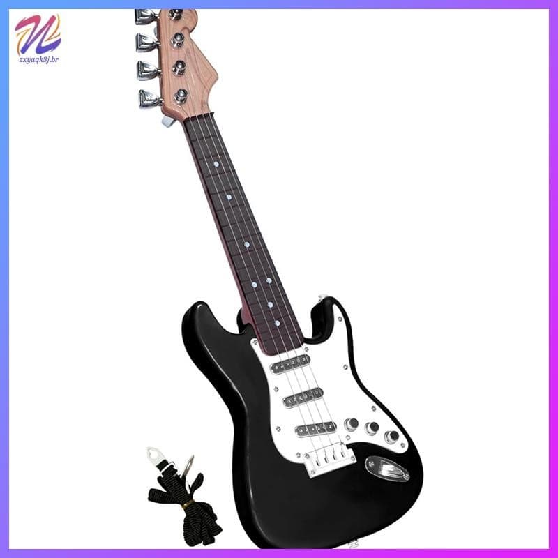 Brinquedo De Guitarra De 17 Polegadas Para Crianças , Instrumentos Musicais Elétrica De 4 Cordas Instrumento Eletrônico 