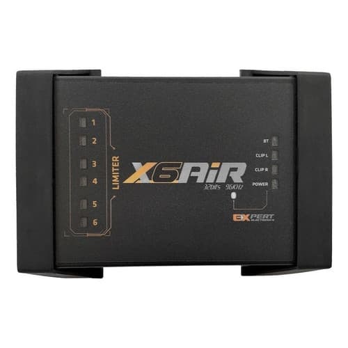 Equalizador Processador De Áudio Digital X6 Air Expert Bt, dispositivo preto com tela digital e logotipo X-AIR.