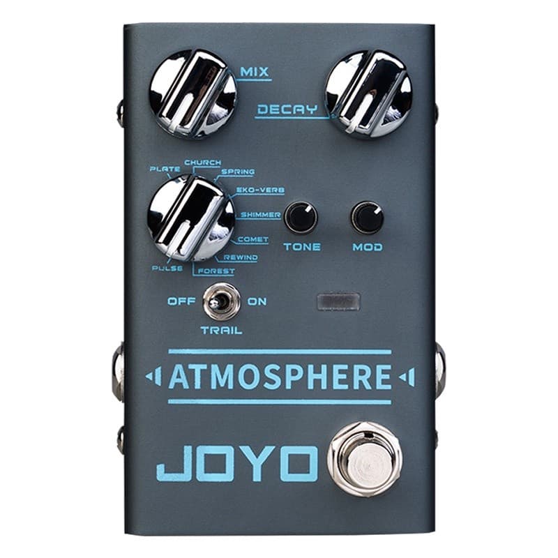 Pedal de efeitos Joyo Atmosphere para guitarra elétrica com botões de ajuste e pedal de expressão