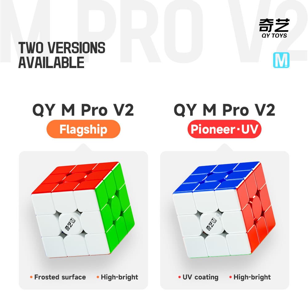Qiyi M Pro V2 Magnético 3x3 Cubo de Velocidade Sem Adesivo Cubo de Velocidade 3x3x3 Cubo Mágico