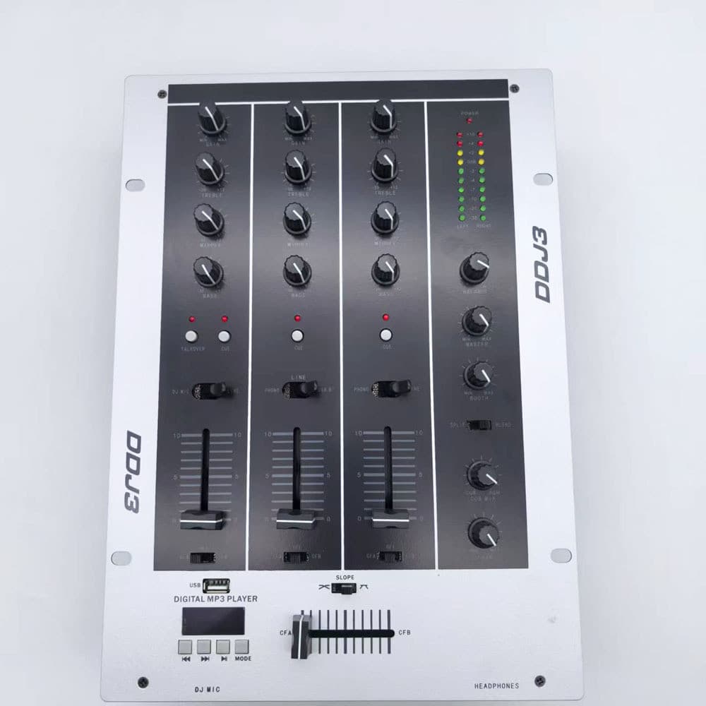 Mixer DJ DDJ3 Profissional de Três Canais para KTV e Palco, Mixer DJ de 3 Canais
