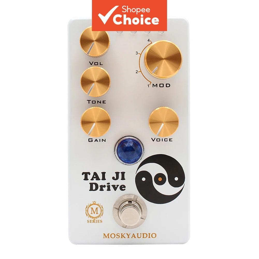  Mosky TAI JI Pedal de Distorção Overdrive, Efeito de Overdrive Amplificador em uma Caixa, Pedal de Guitarra com True