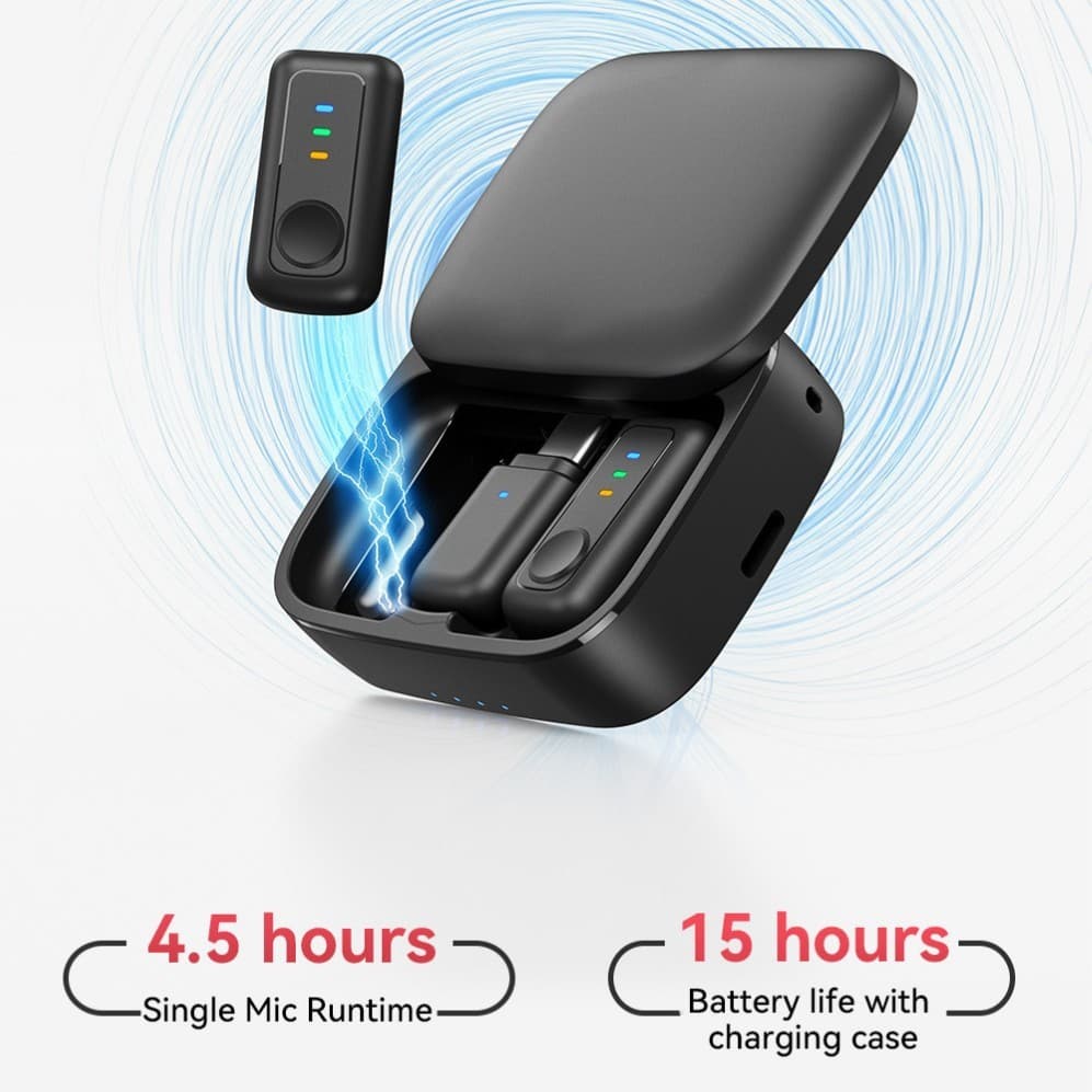 [Novo produto Microfone de lapela sem fio] Microfone profissional sem fio com cancelamento de ruído Transmissão ao vivo 