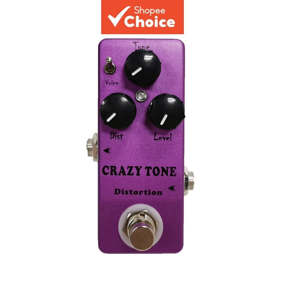  Pedal de Efeito de Distorção MOSKY CRAZY TONE Pedal de Efeito de Guitarra Único True Bypass Peças de Guitarra