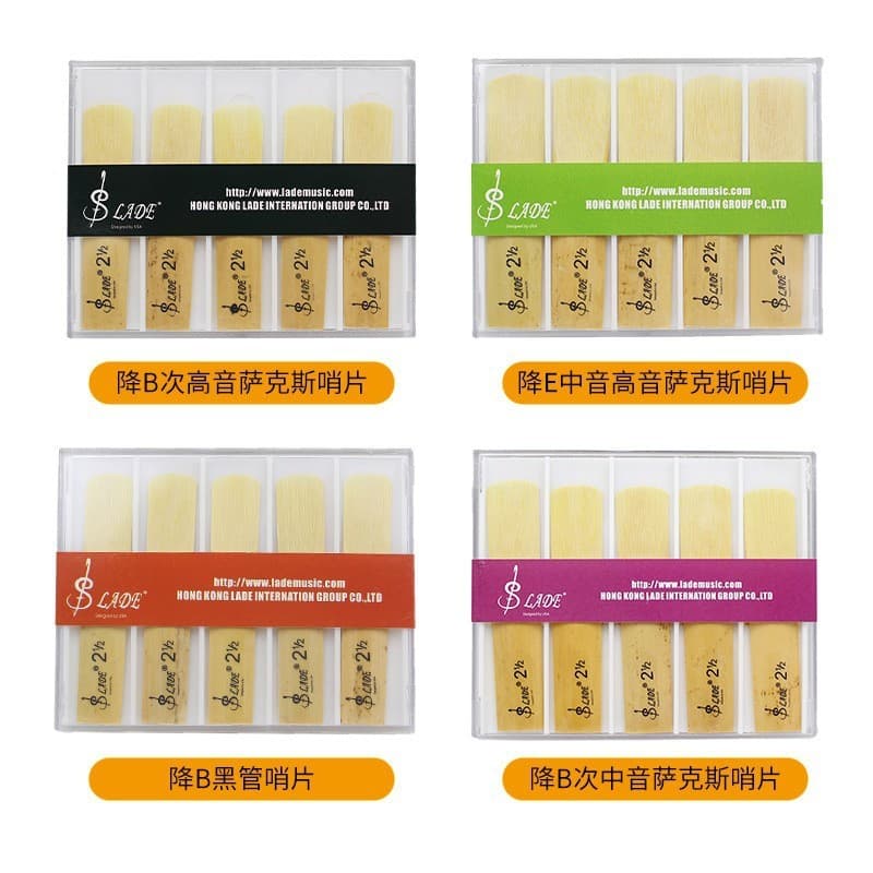 Palhetas para Saxofone Tenor SLADE, Conjunto de 10 Palhetas em Caixa Transparente, Palhetas para Clarinete