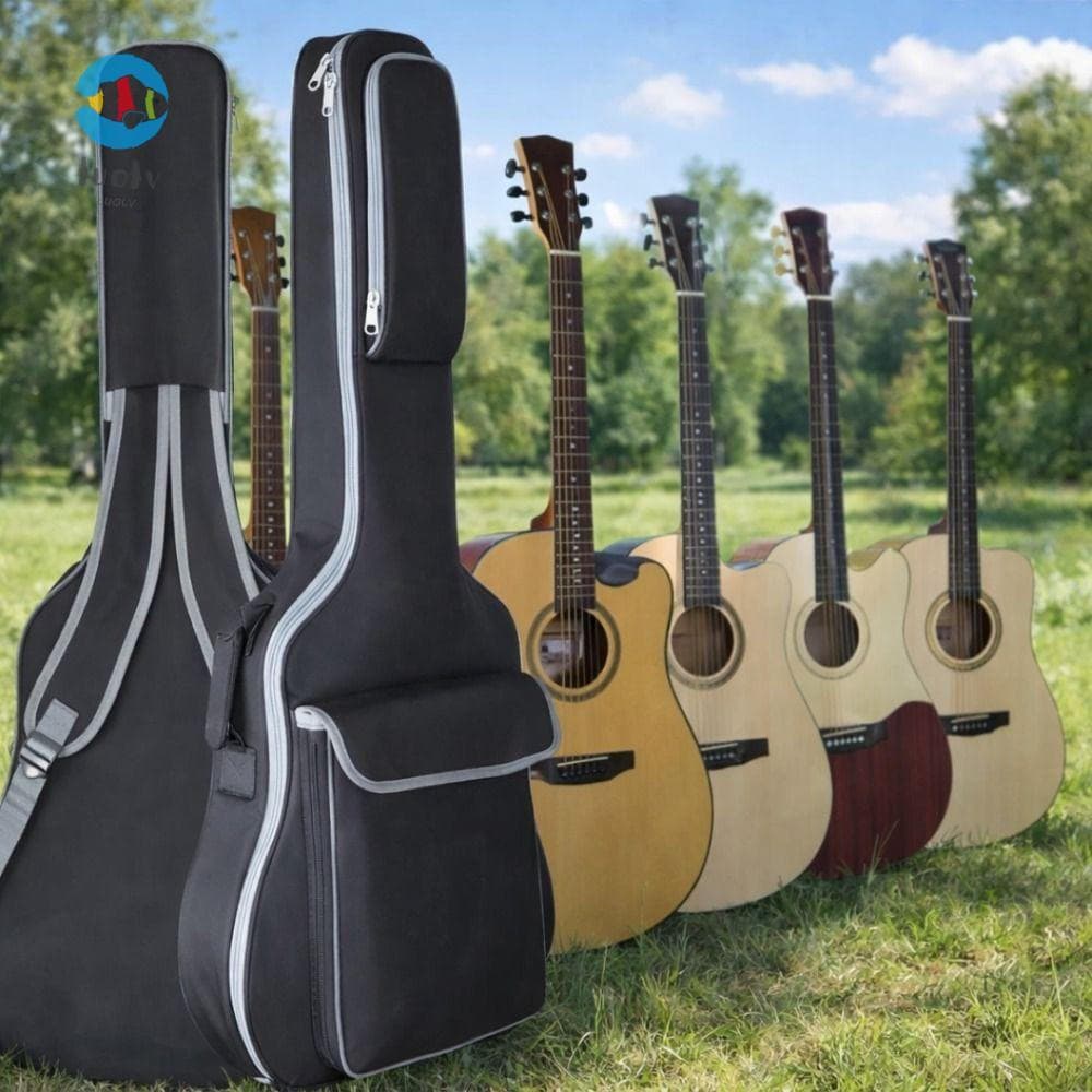 Bolsa para Guitarra LUOLUVO, Impermeável, 40/41 Polegadas, Bolsa de Armazenamento de Ombro Duplo para Guitarra Clássica,