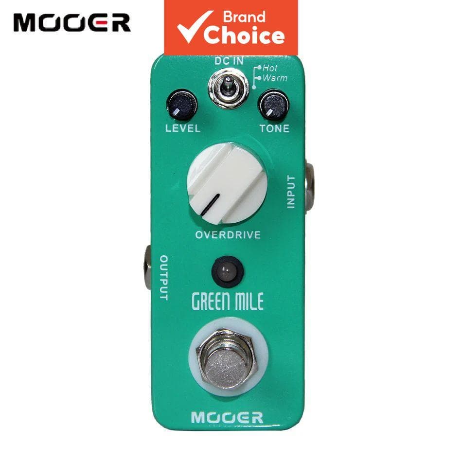  Mooer Green Mile Mini Distorção Micro Pedal de Efeito de Guitarra Elétrica Pedal de Guitarra Verdadeiro Bypass Peças e
