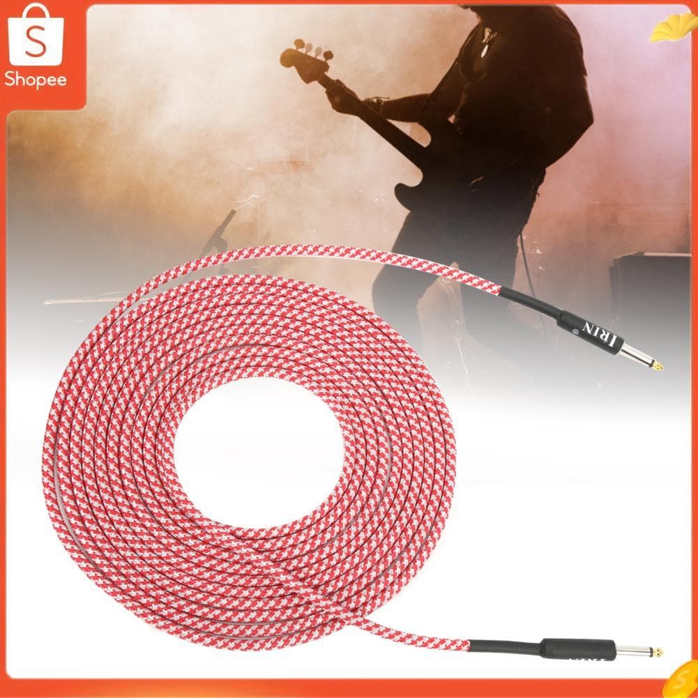 Cabo de áudio Hap vermelho e branco para instrumento musical