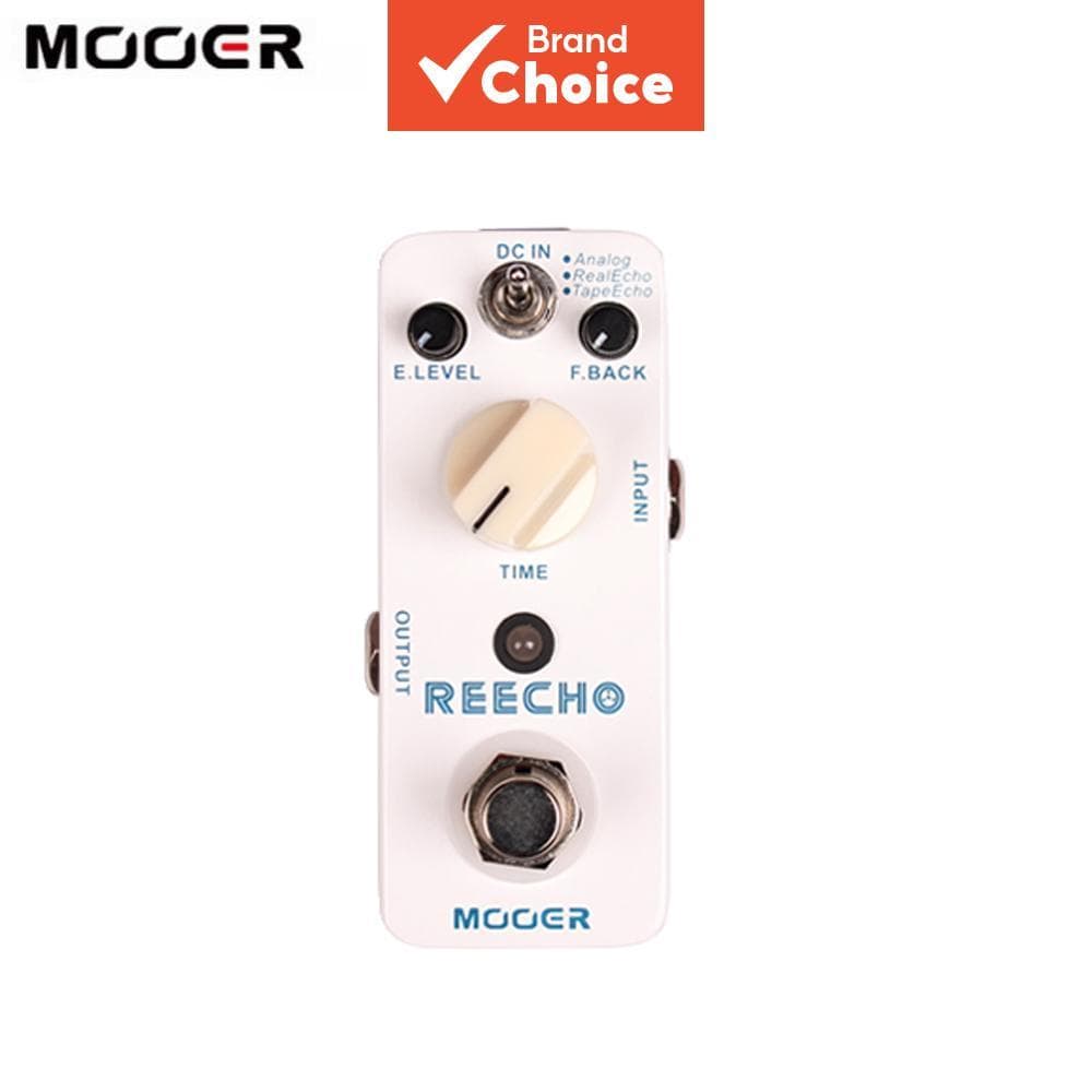  Mooer Reecho Micro Pedal de Delay Digital 3 Modos de Delay (Analógico/Echo Real/Echo de Fita) para Guitarra Elétrica