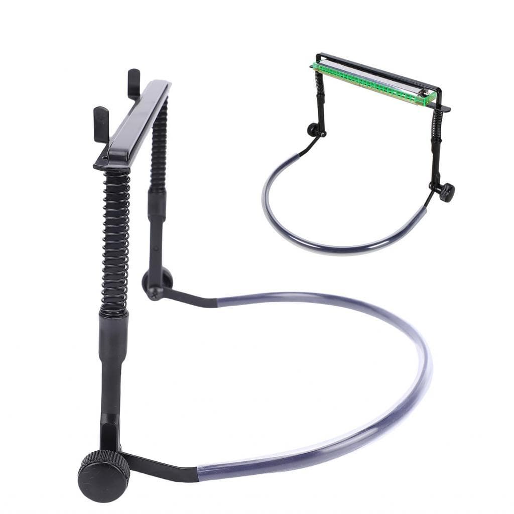 lightdot.br Suporte para gaita em liga de aço com ângulo ajustável para 10 furos 24 gaitas