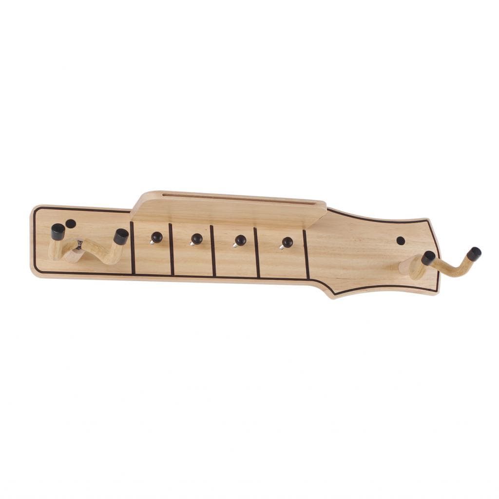 lightdot.br Hosioe Guitar Wall Mount Suporte de madeira Gancho com prateleira para acústico elétrico Banjo Bass Ukulele
