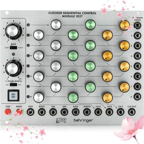 [Diretamente do Japão]Módulo de sintetizador modular Behringer Euro Rack  
Módulo sequencial 2500 CLOCKED SEQUENTIAL CO